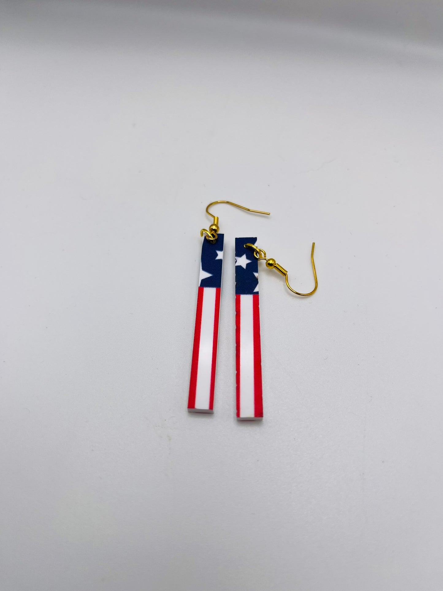 Acrylic USA earrings and keychains