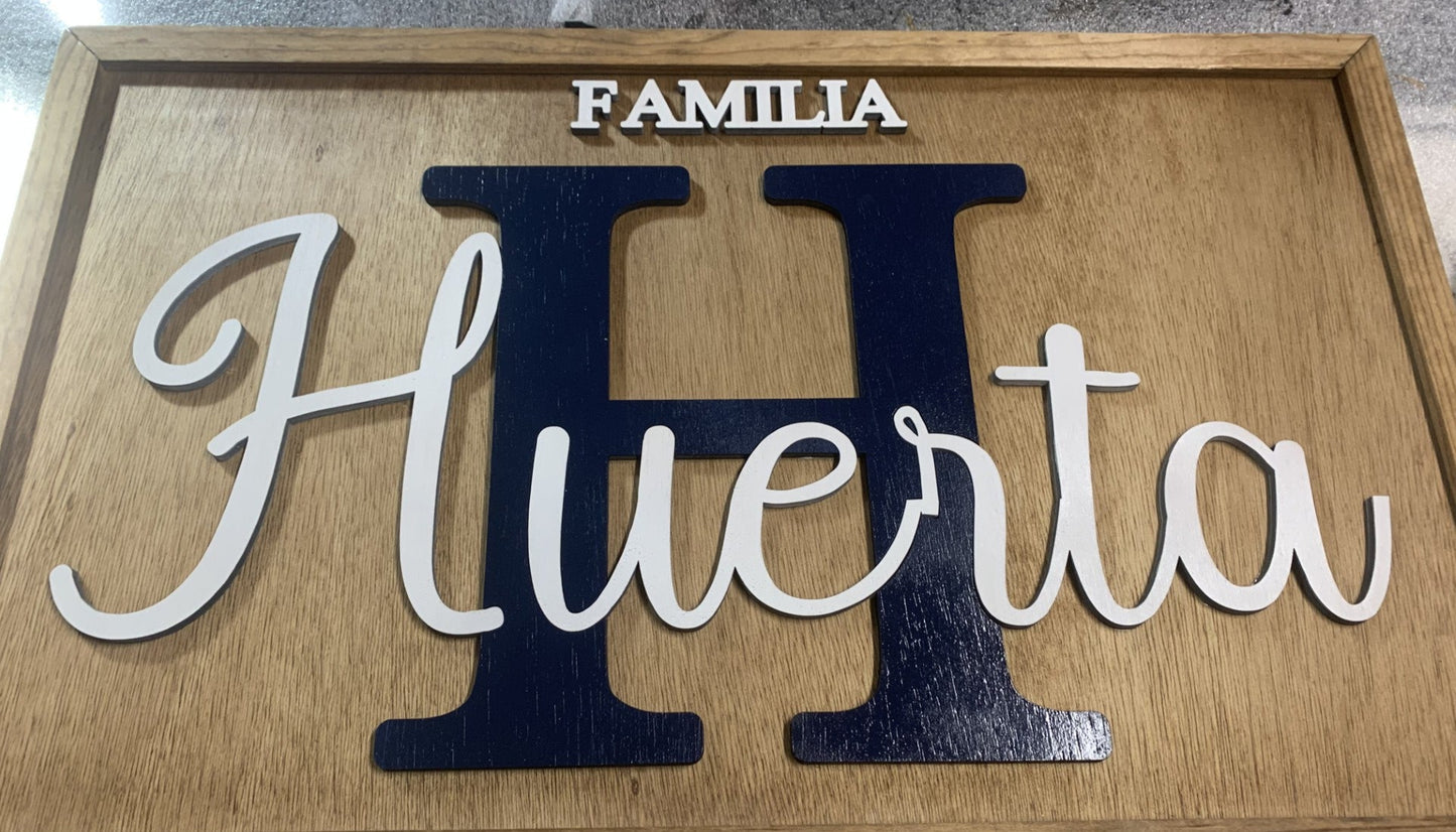 Last name wall signs