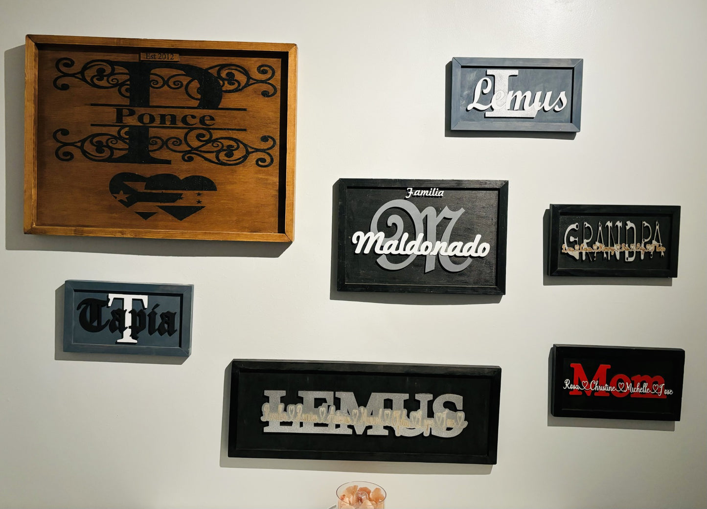 Last name wall signs