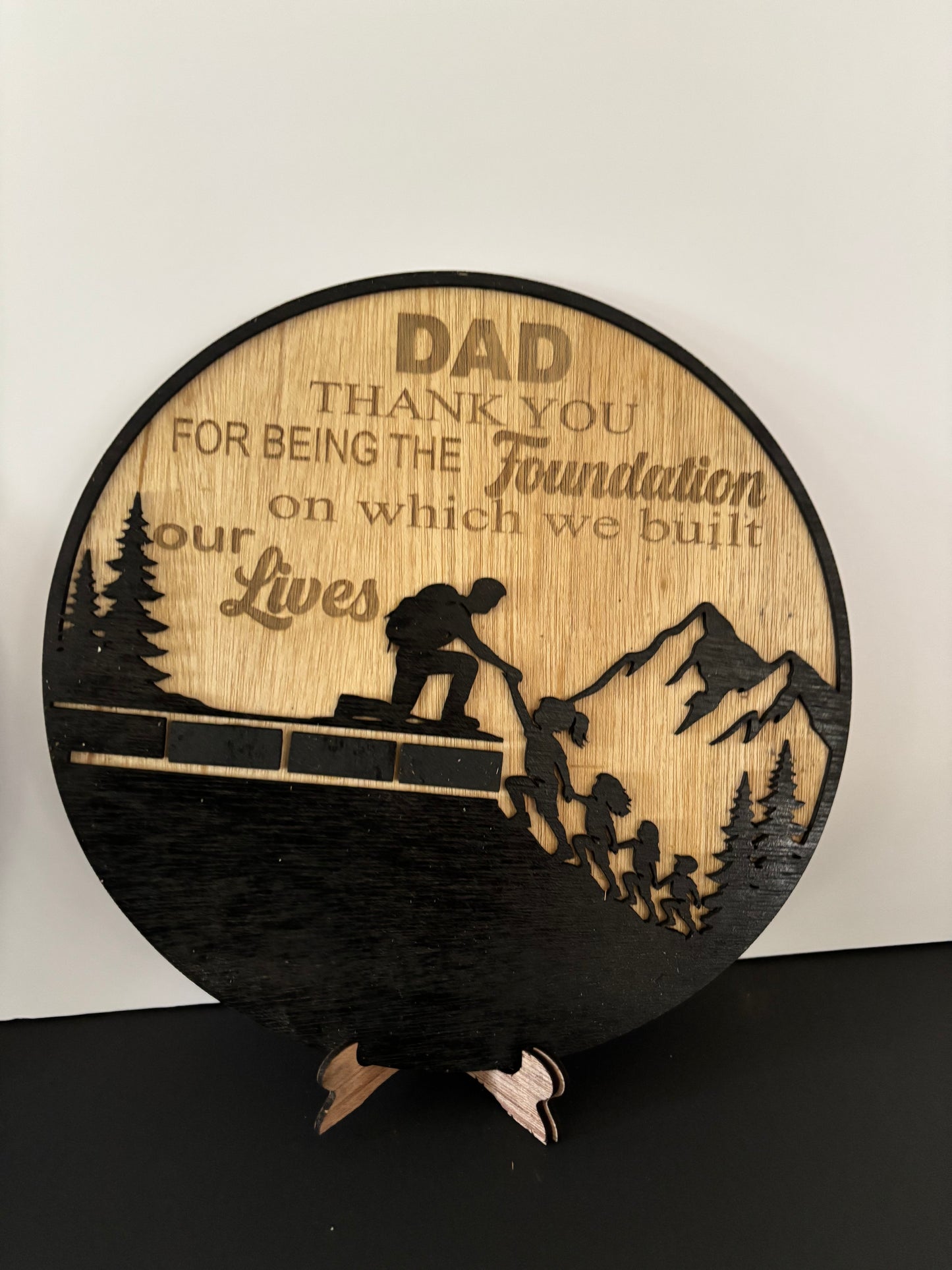 Personalized Dad Appreciation Wood Sign | Foundation & Strength Collection | Father's Day Gift