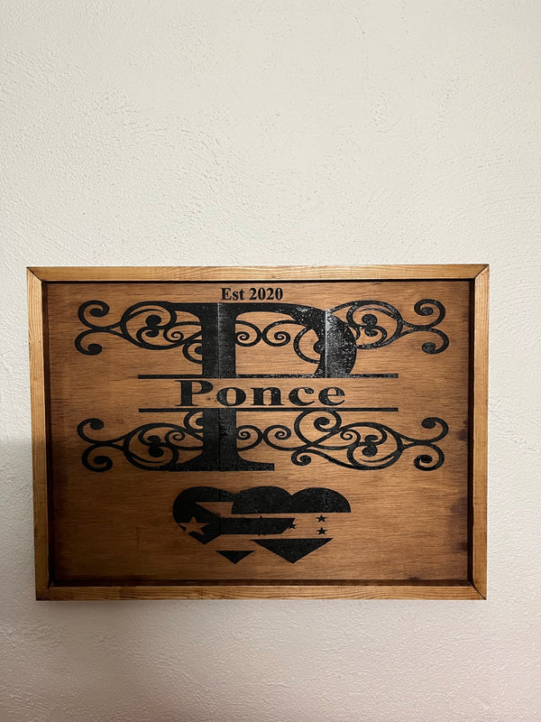 Last name wall signs