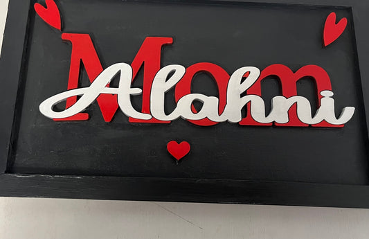 Personalized "Mom" Frame sign
