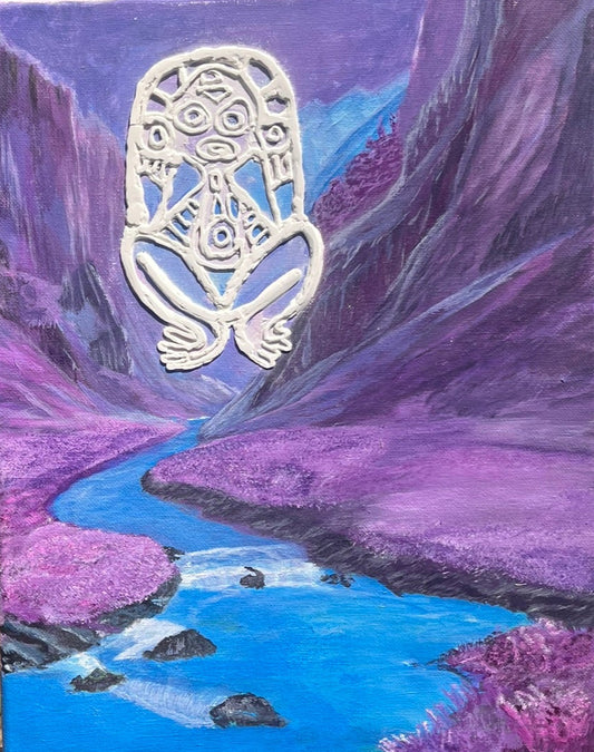 Atabey surrounded by purple majestic mountains