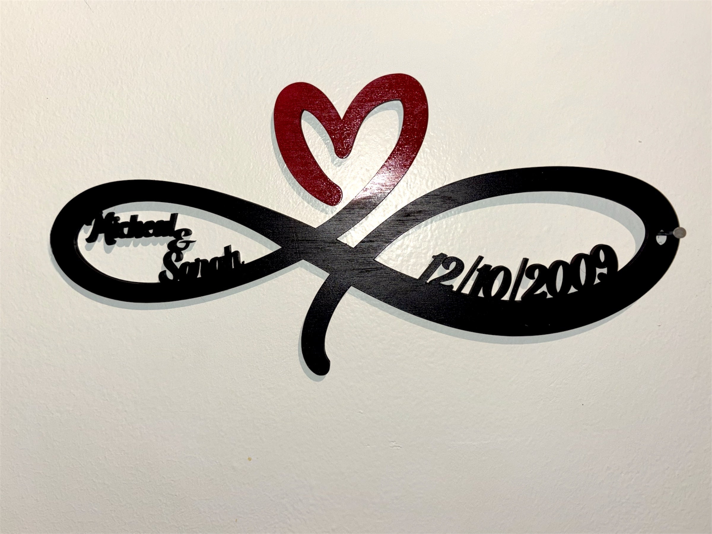 Personalized Infinity Symbol Sign with Names & Date | Custom Infinity ...